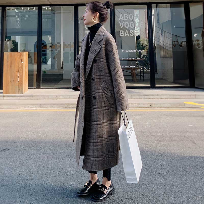 レトロチェック柄チェスターコート