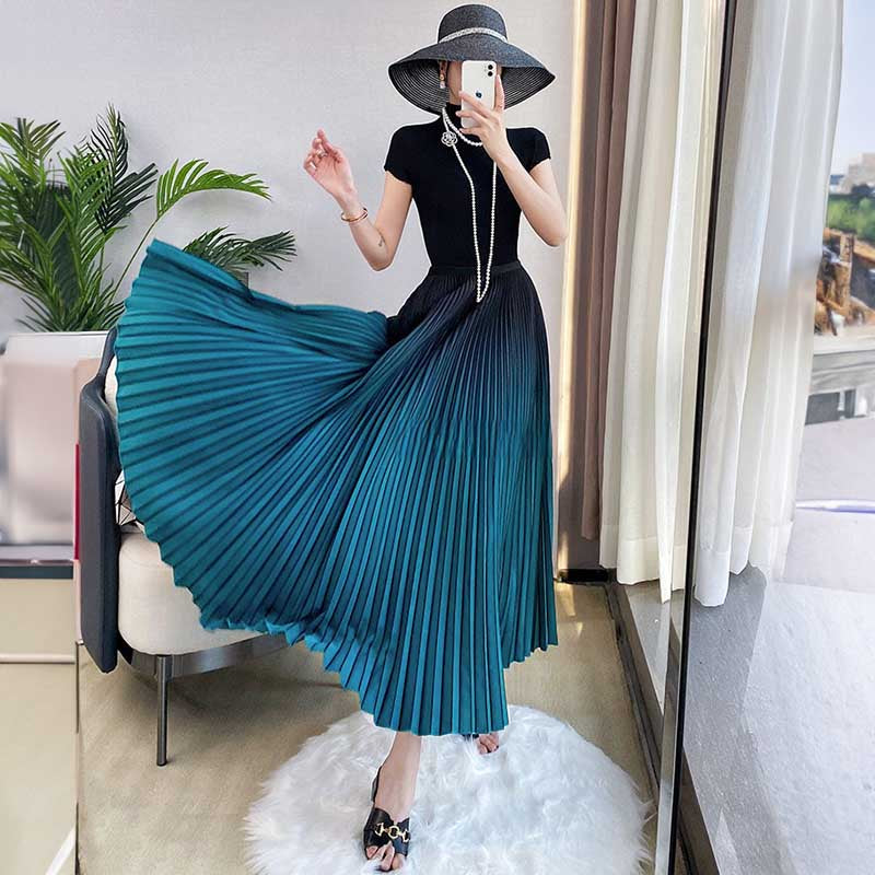 グラデーションプリーツスカート(6colors)