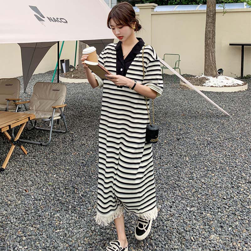 フリンジボーダーワンピース
