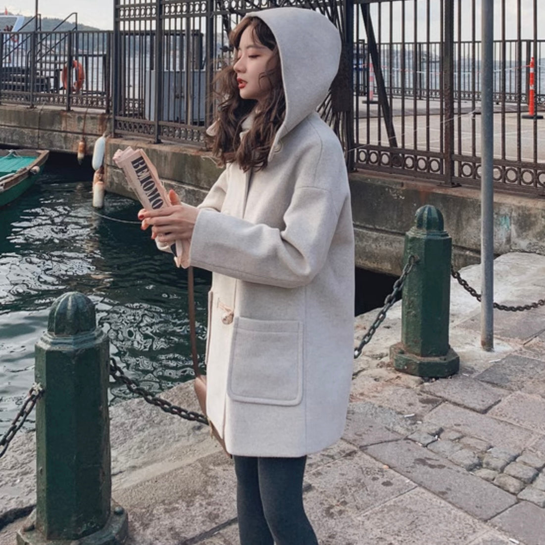 2wayミドル丈ダッフルコート