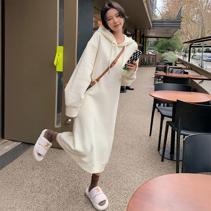 リブオーバーパーカーワンピース