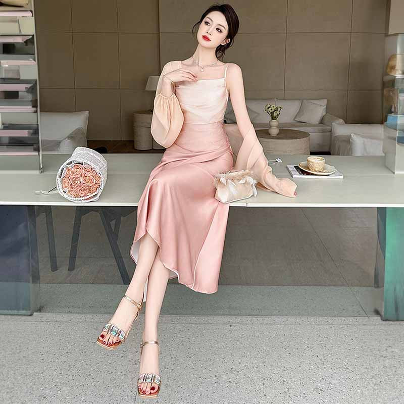 グラデーションキャミフレアワンピース