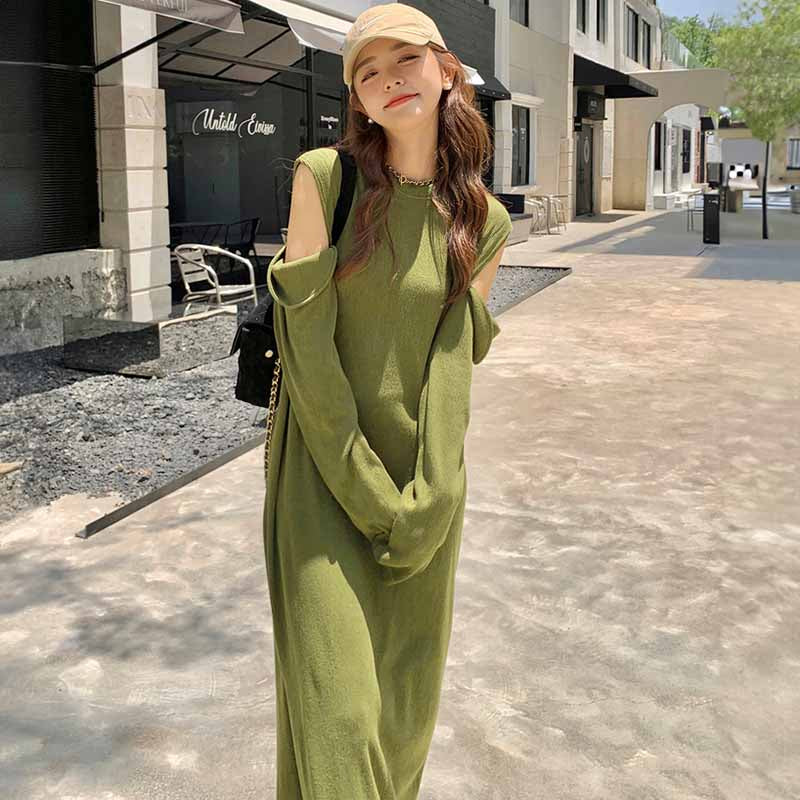 カットスリーブワンピース(2colors)