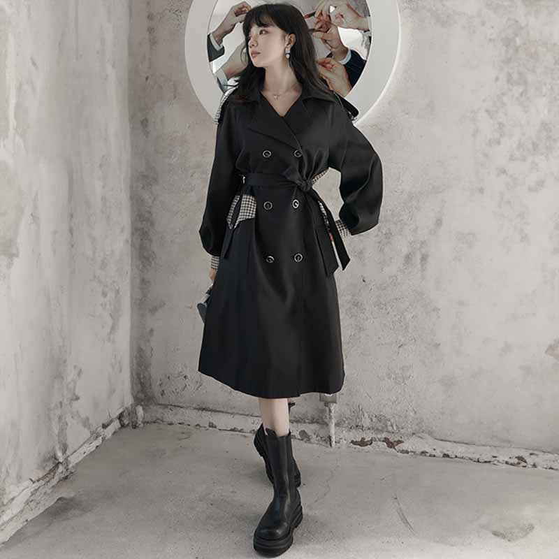 チェックヨークトレンチコート