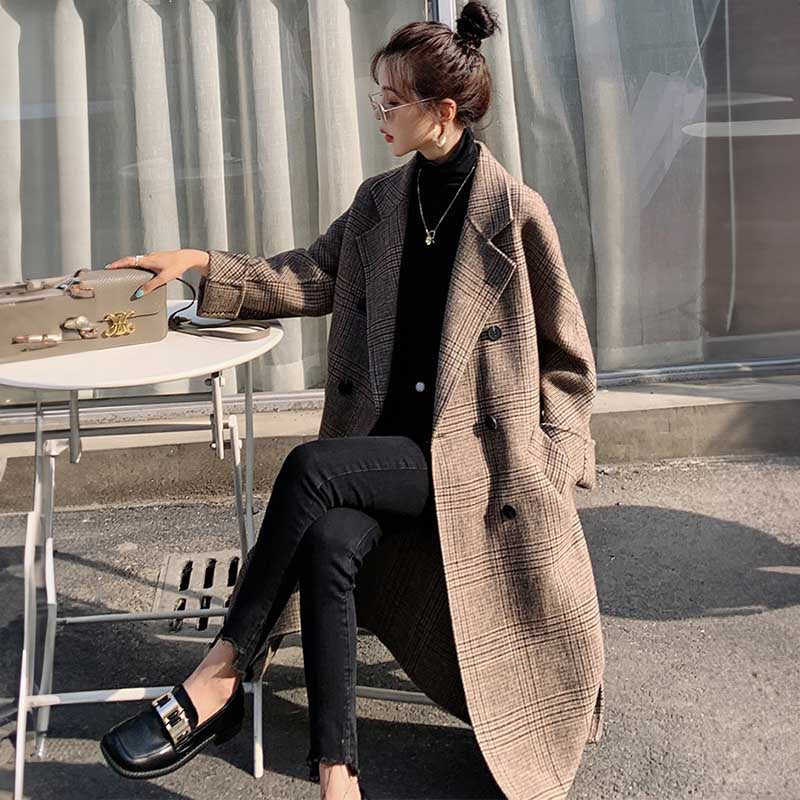 レトロチェック柄チェスターコート