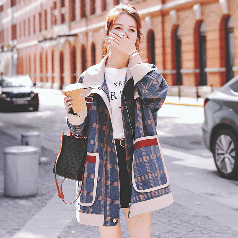 オーバーサイズチェックコート