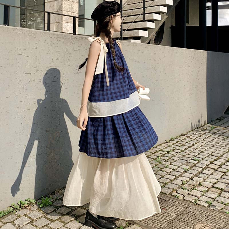 レイヤードチェックセットアップ