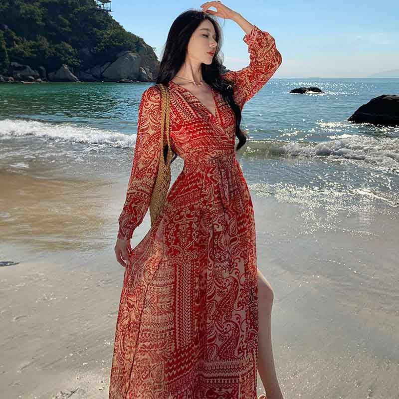 エスニックマキシスカートワンピース