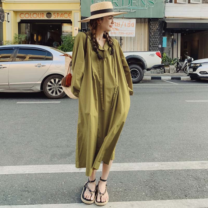 スキッパーボリュームワンピース