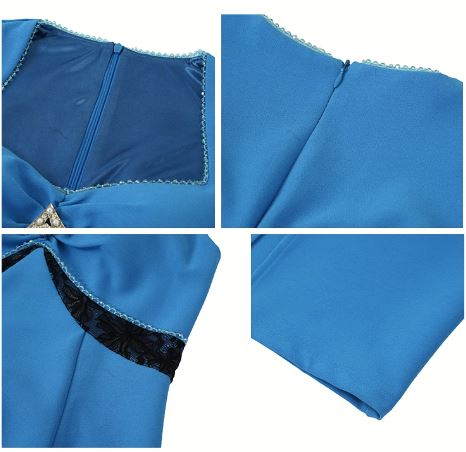 フロントビジューハートネックペンシルカラーワンピース