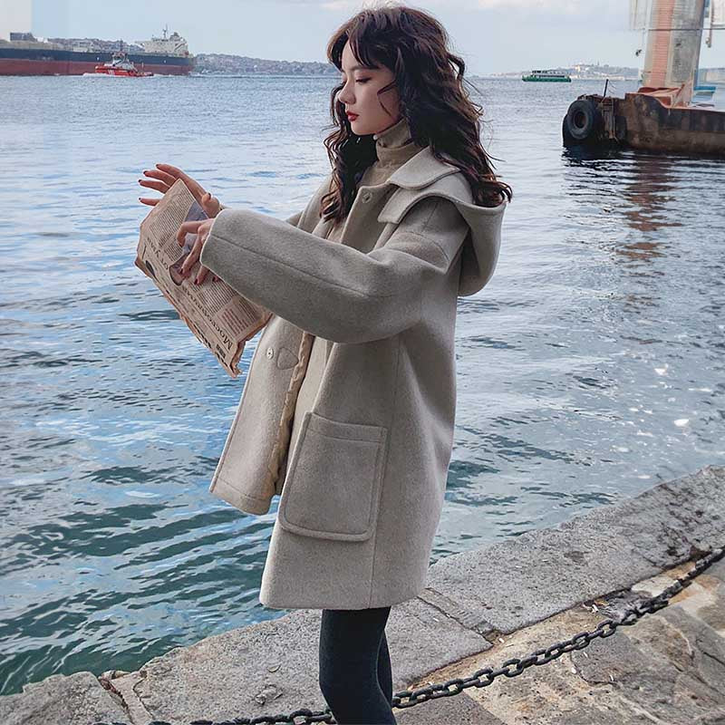 2wayミドル丈ダッフルコート