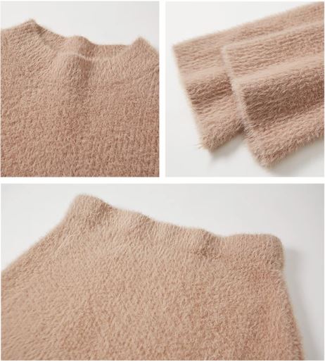 クロップドマシュマロニット×ナローニットスカート