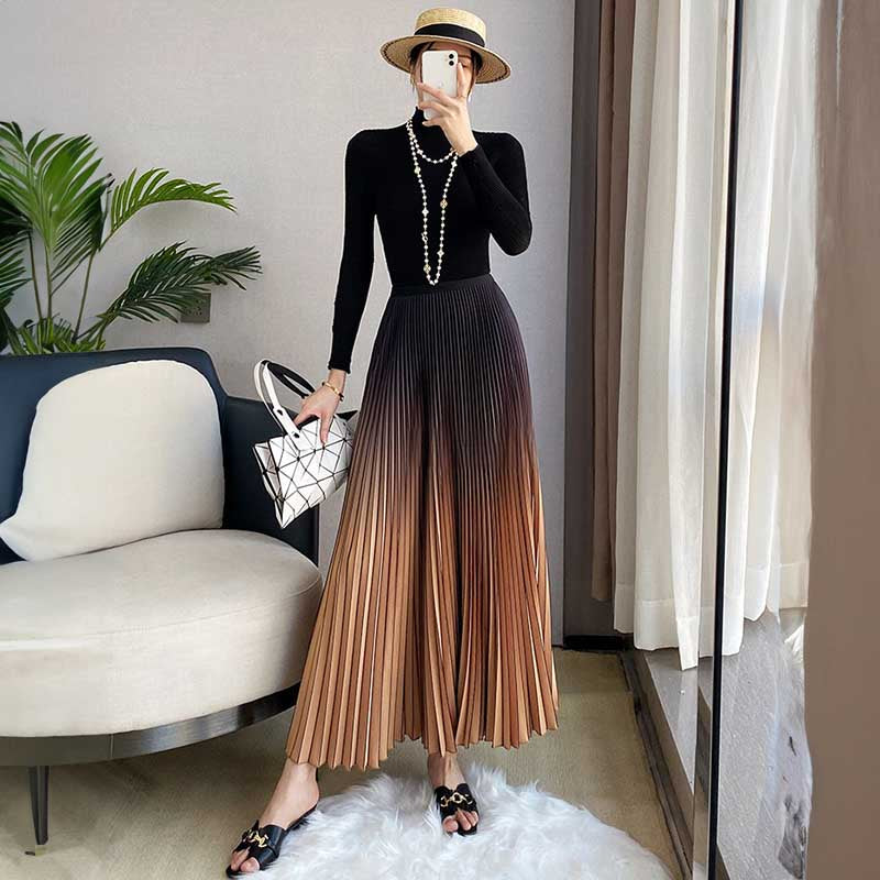 グラデーションプリーツスカート(6colors)