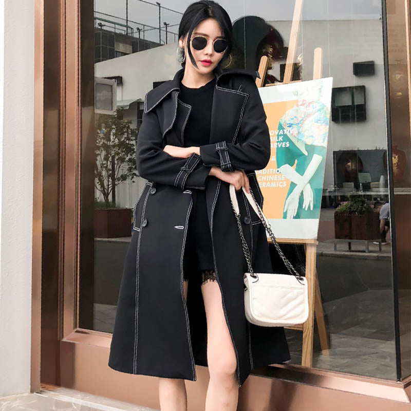 アウトラインステッチヨークトレンチコート