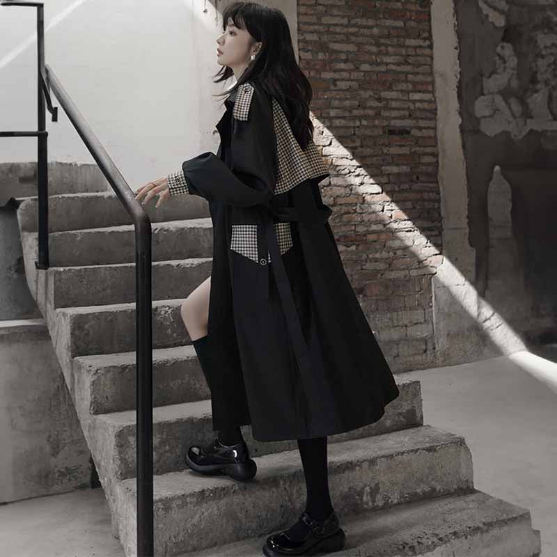 チェックヨークトレンチコート