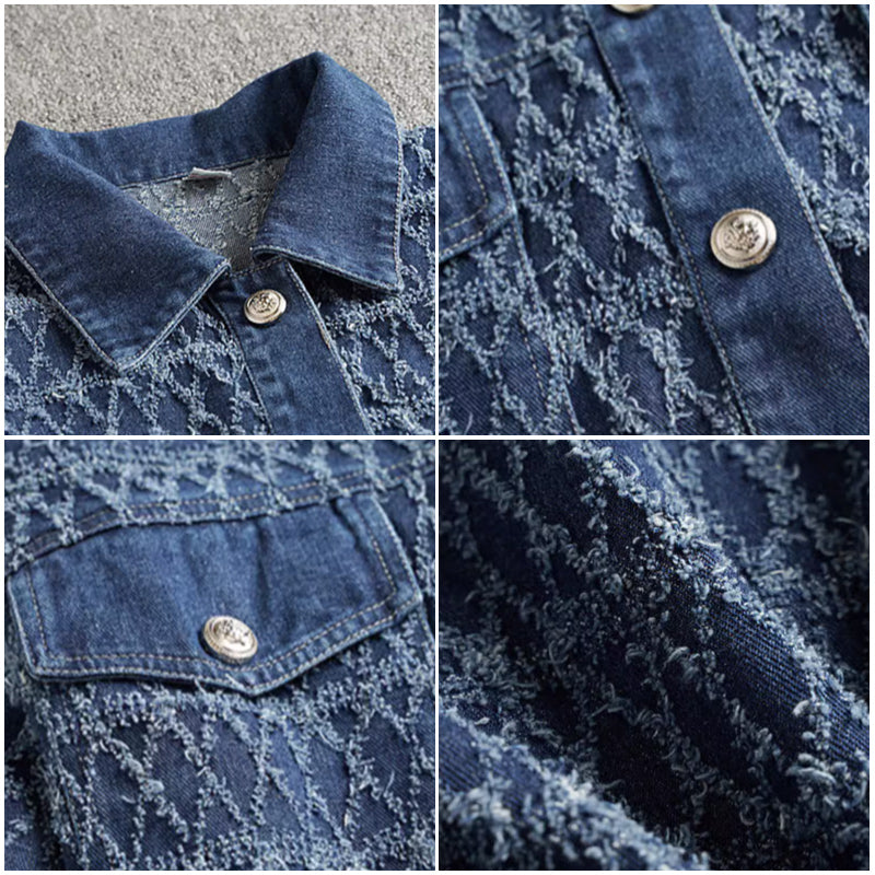 ダイヤモンドフリンジデニムジャケット