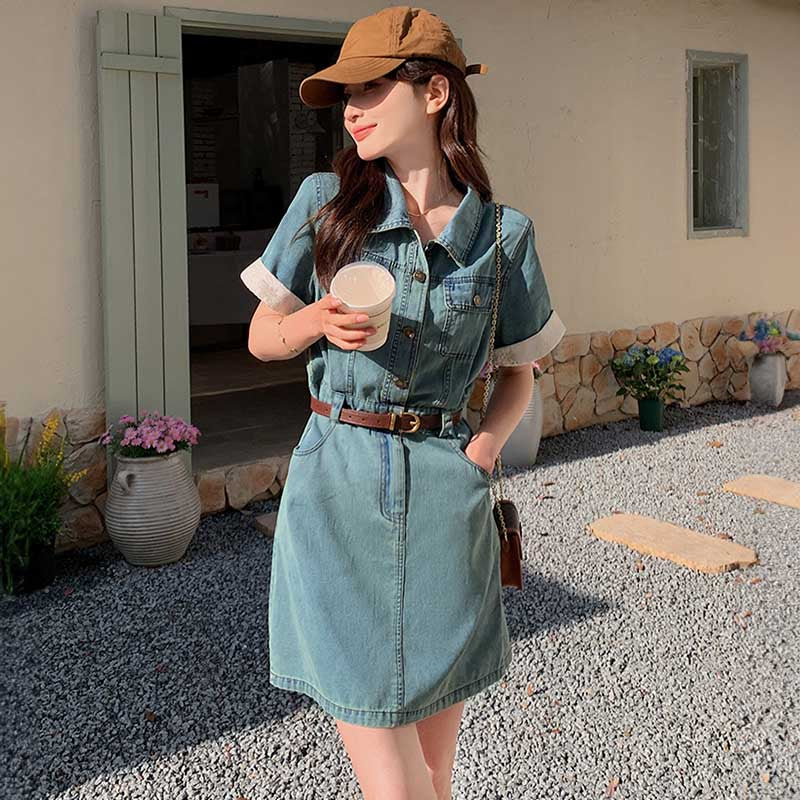 デニムサファリワンピース