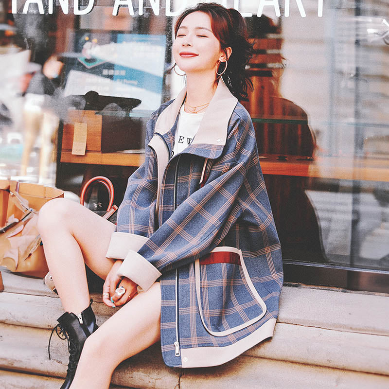 オーバーサイズチェックコート