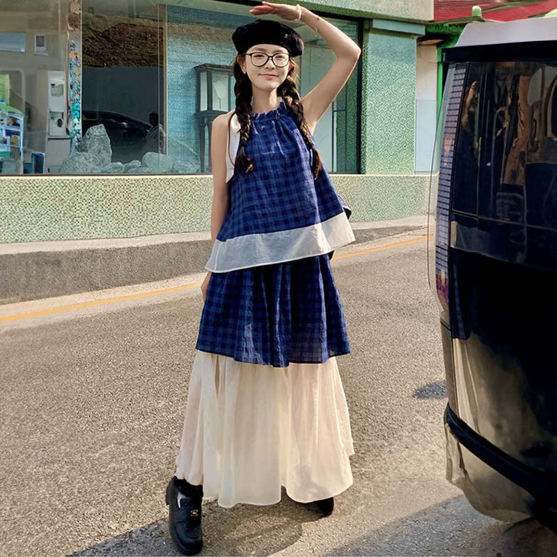 レイヤードチェックセットアップ