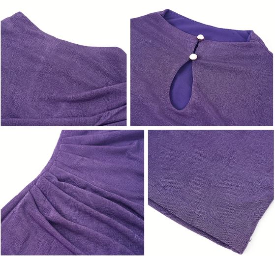 バックドロップオープンギャザーペンシルワンピース