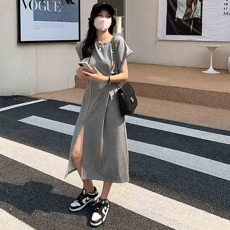 サイドタックTシャツワンピース