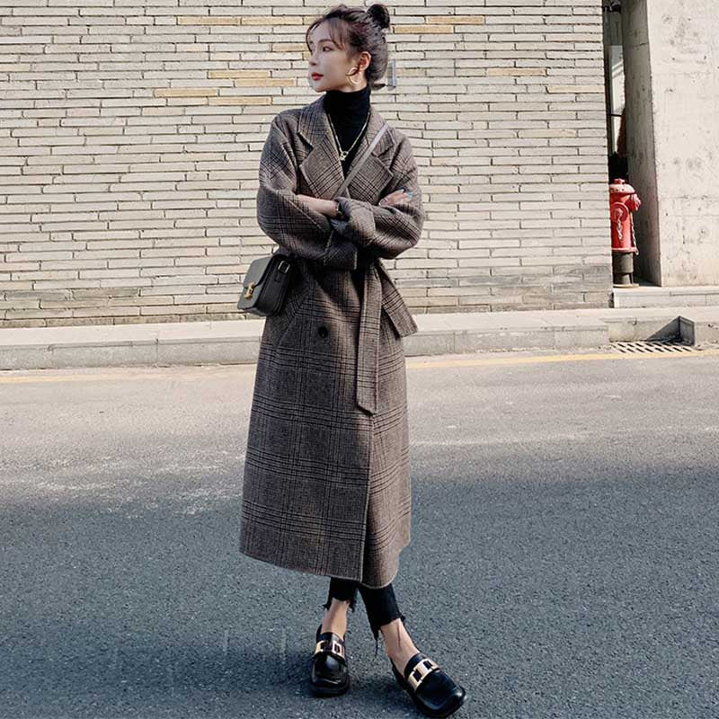 レトロチェック柄チェスターコート