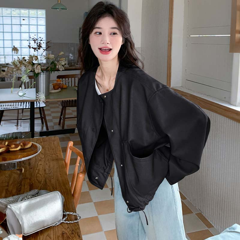 ノーカラールーズショートジャケット(2colors)