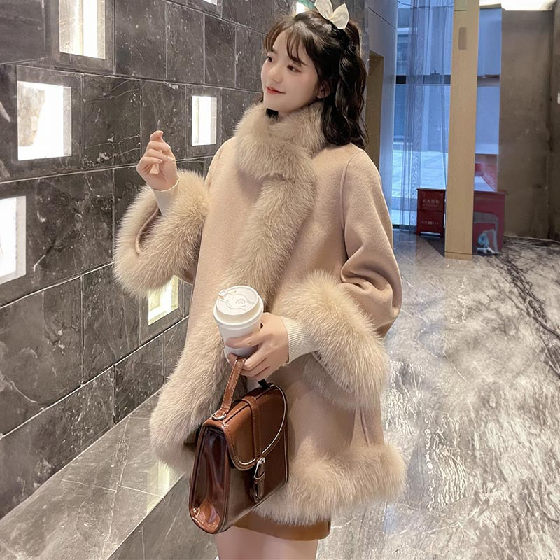 Aラインファーコート(2colors)