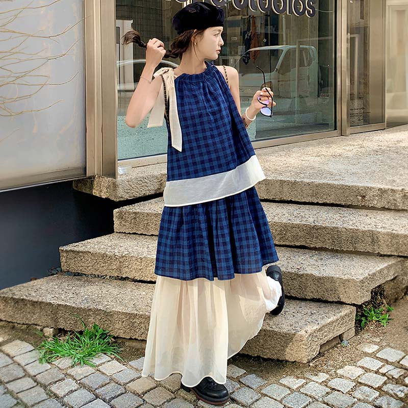 レイヤードチェックセットアップ