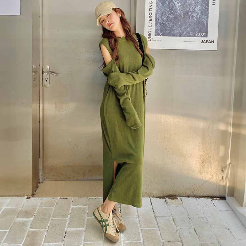 カットスリーブワンピース(2colors)