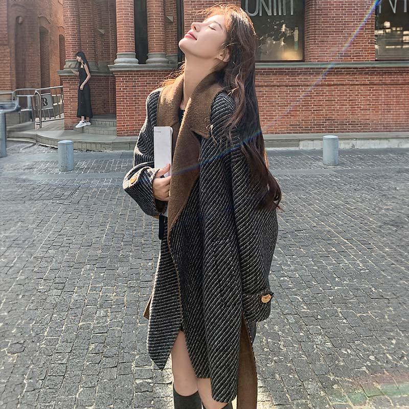 テーラードツートンコート