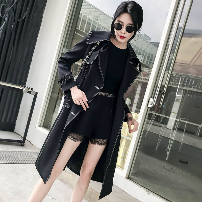 アウトラインステッチヨークトレンチコート