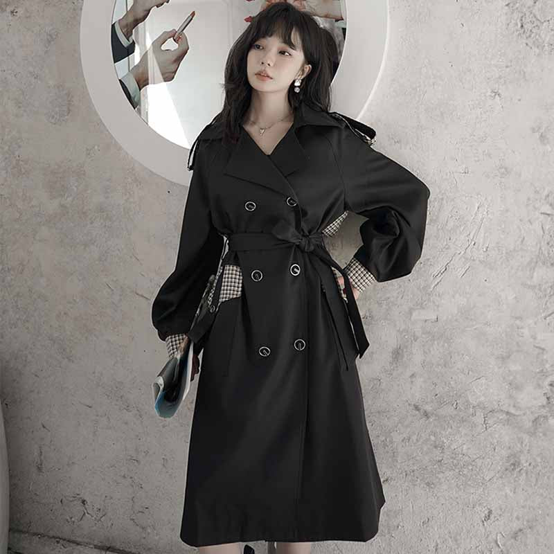 チェックヨークトレンチコート