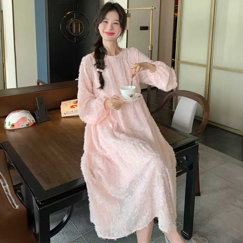 フラワージャガードワンピース(2colors)