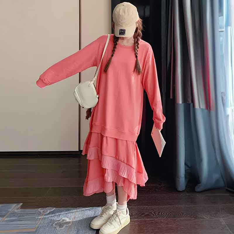 コーラルフリルスカートワンピース