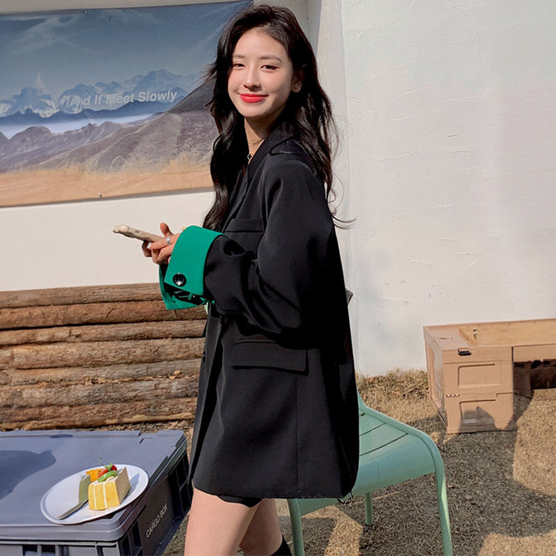 ベルスリーブツートンジャケット