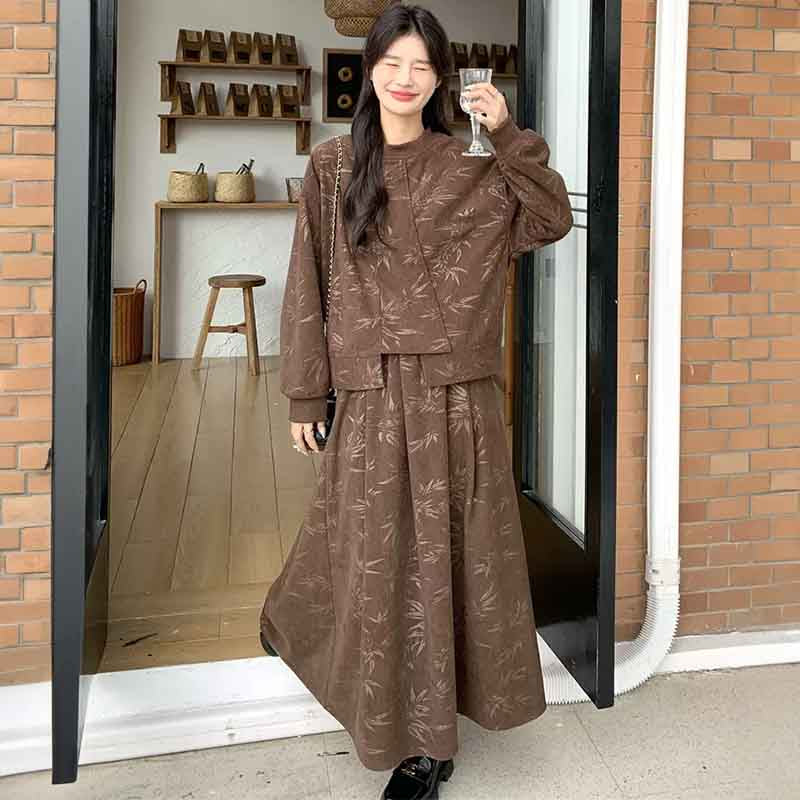 ブラウンコーデュロイセットアップ