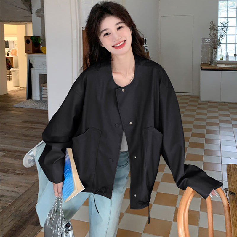 ノーカラールーズショートジャケット(2colors)