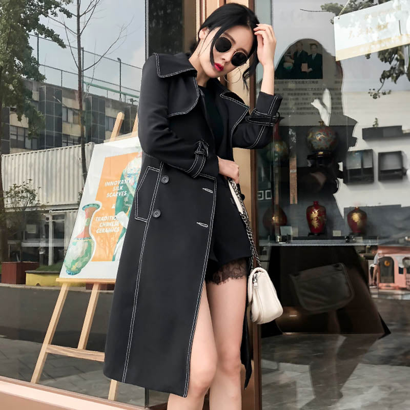 アウトラインステッチヨークトレンチコート