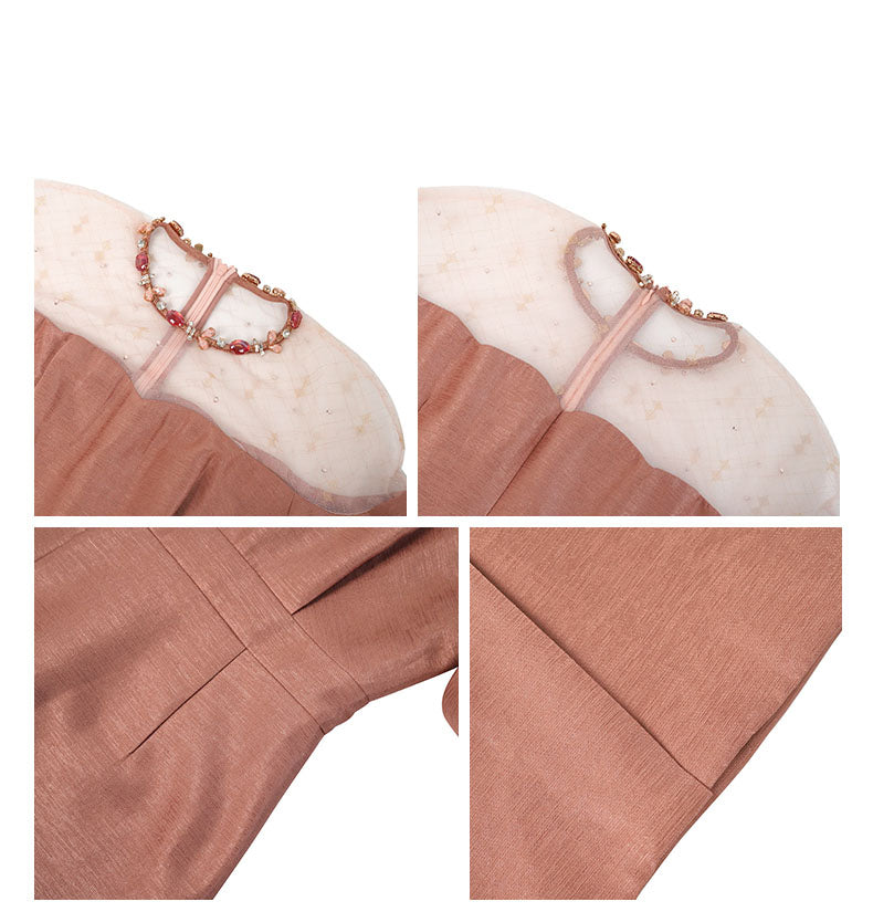 オフショルダー風パフスリーブワンピース(5COLORS)