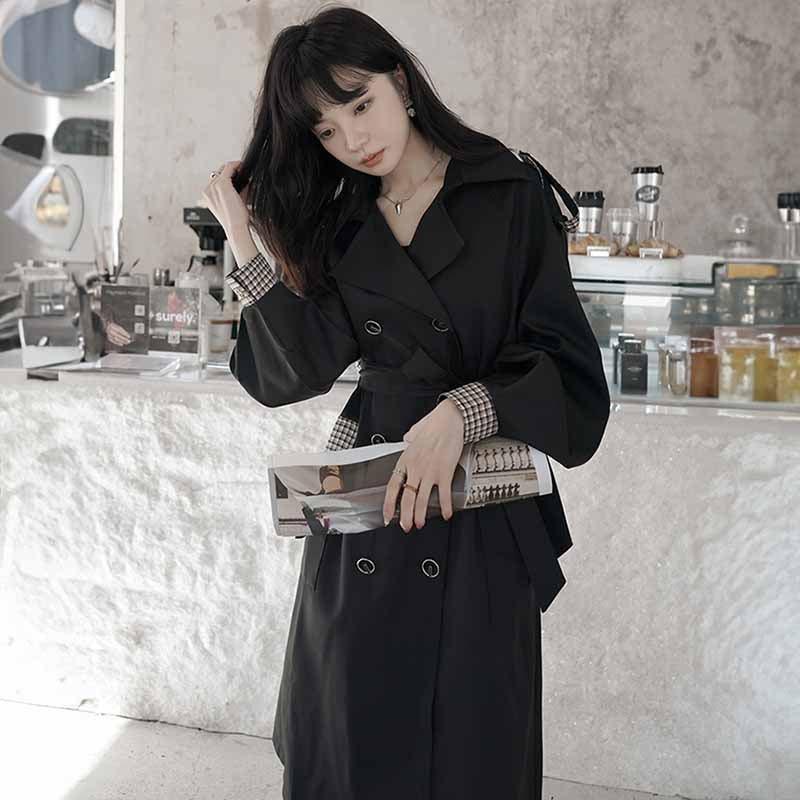 チェックヨークトレンチコート