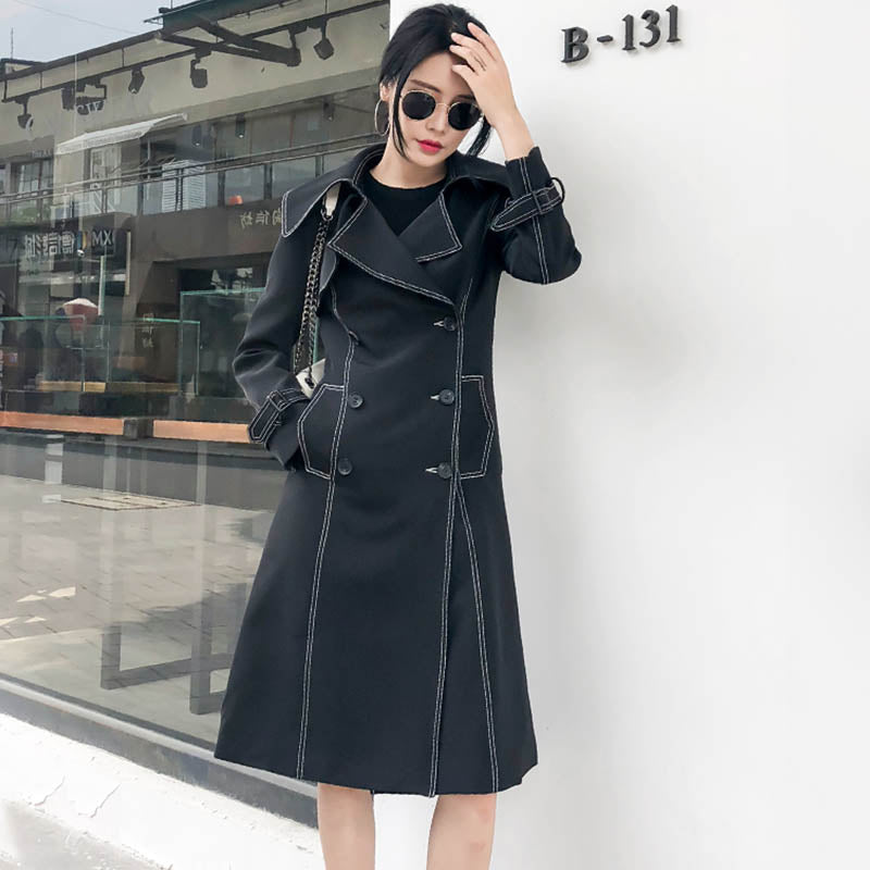 アウトラインステッチヨークトレンチコート