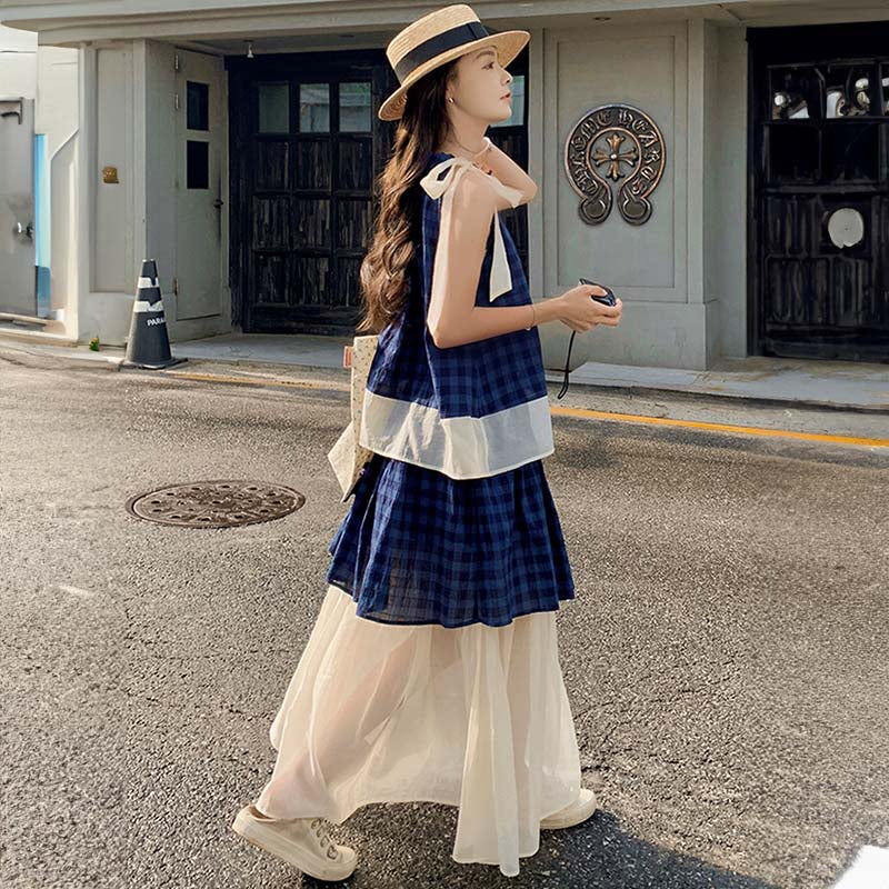 レイヤードチェックセットアップ