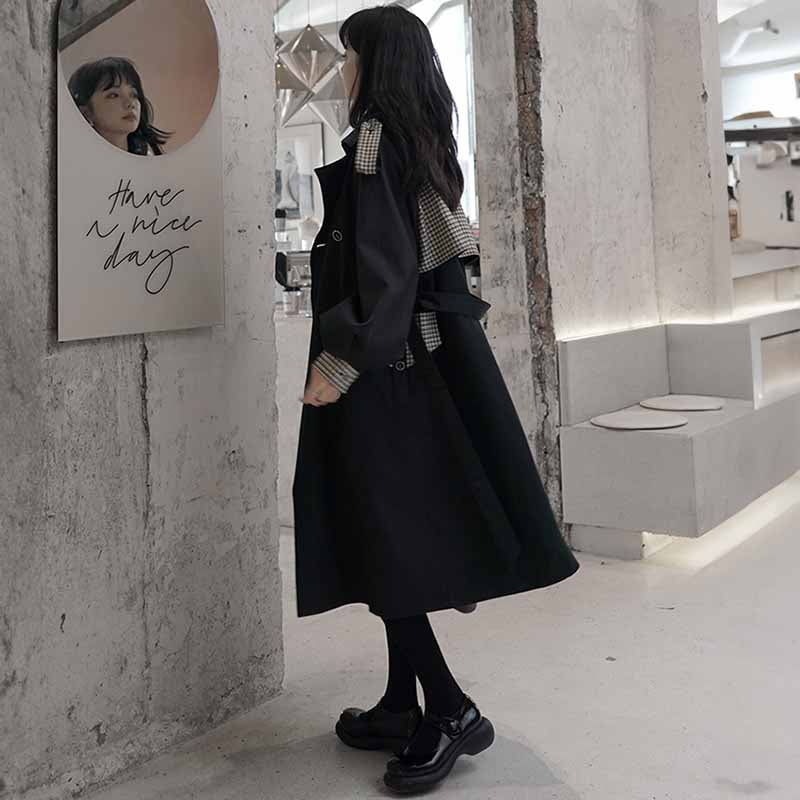 チェックヨークトレンチコート