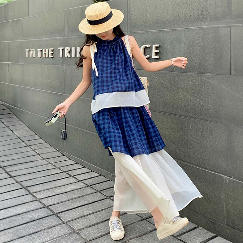 レイヤードチェックセットアップ