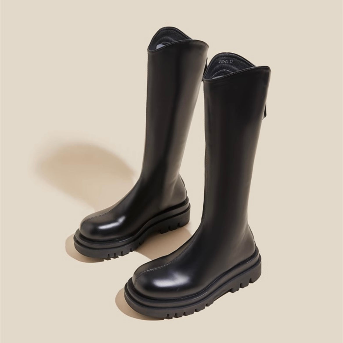 ストレッチトラックソールロングブーツ(3colors)