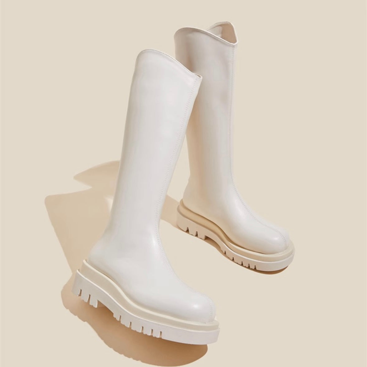 ストレッチトラックソールロングブーツ(3colors)