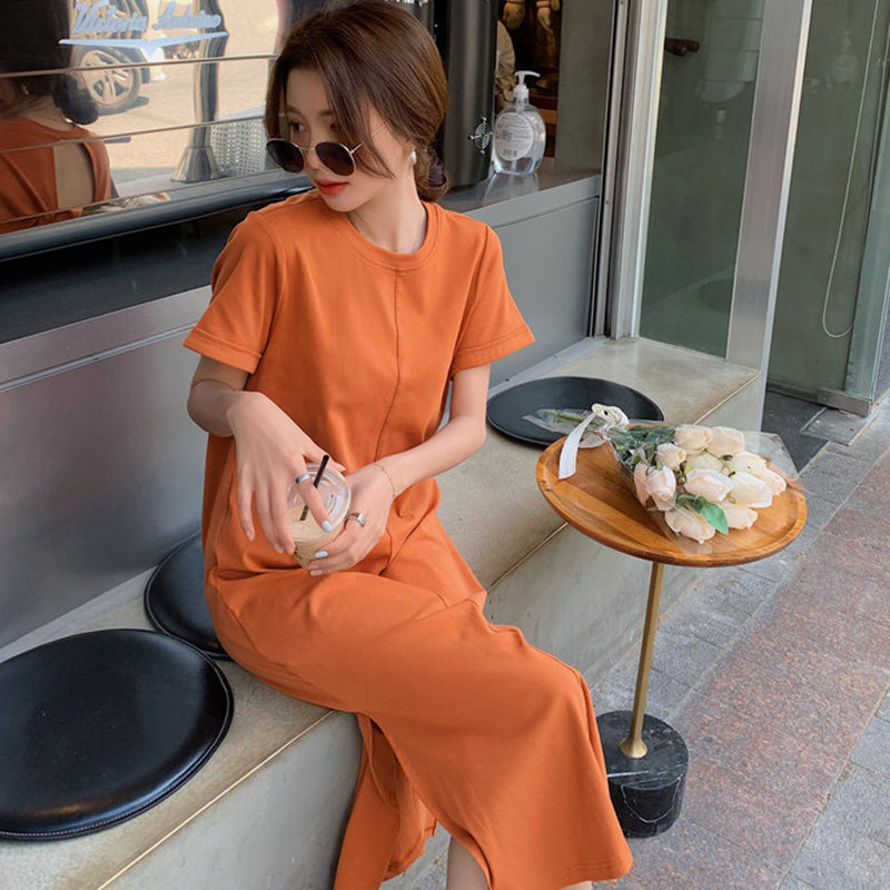 バックリボンTシャツワンピース
