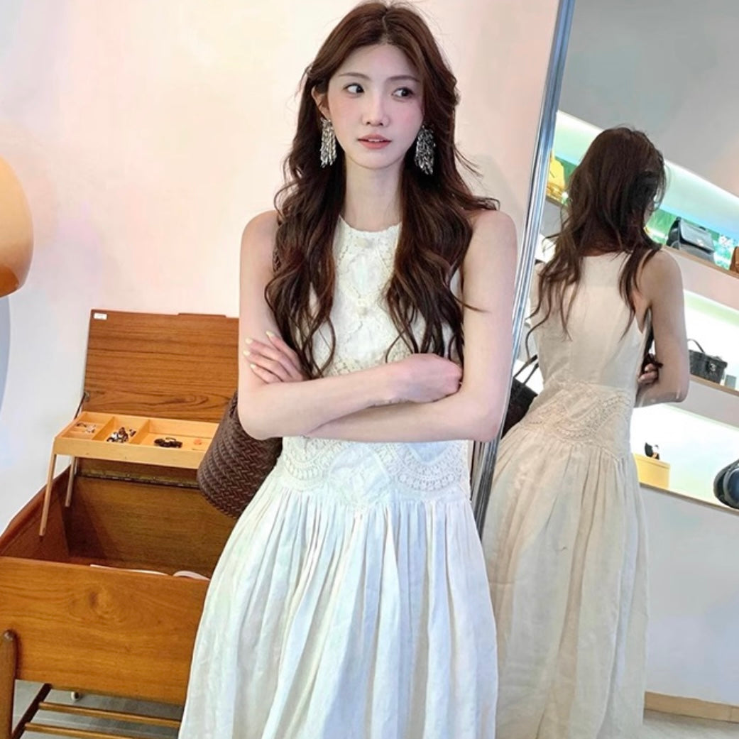 ノースリーブレースワンピース