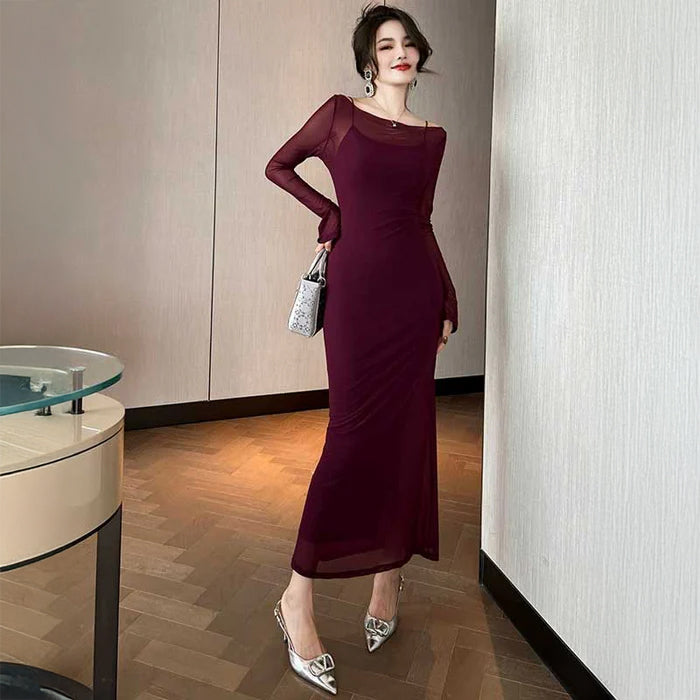 レーヤードシアーワンピース(2colors)